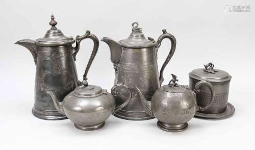 Pewter set, England, c. 18th/19th c