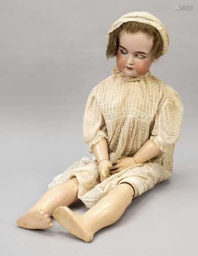 Doll with porcelain head, c. 1900,