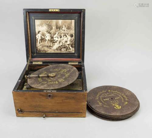 Polyphon music box in wooden case,
