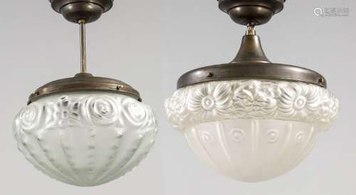 Two ceiling lamps, 20th century, br