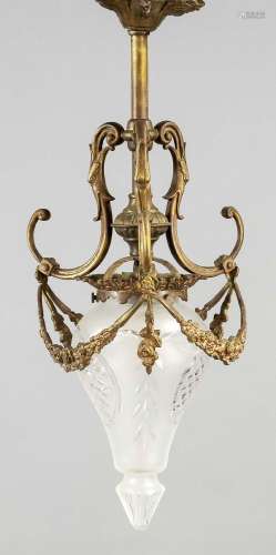 Hanging lamp, 19th century, brass/b