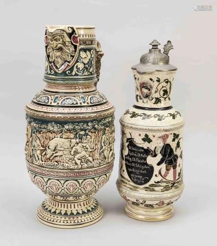 Two Westerwald stoneware jugs, c. 1