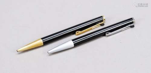 Two Montblanc lever-action ballpoin