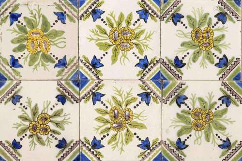 98 Old-style tiles, 19th century, p