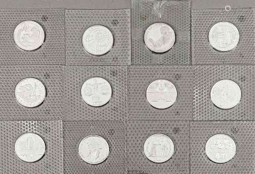 12 commemorative coins 10 DM, Germa