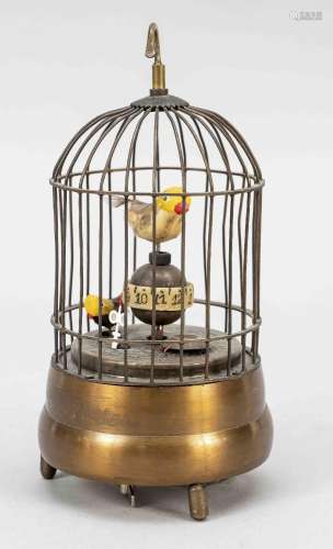 Birdcage alarm clock, 20th century,