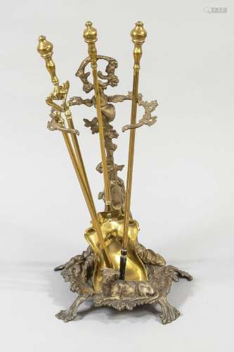 Hunting fireplace stand, late 19th