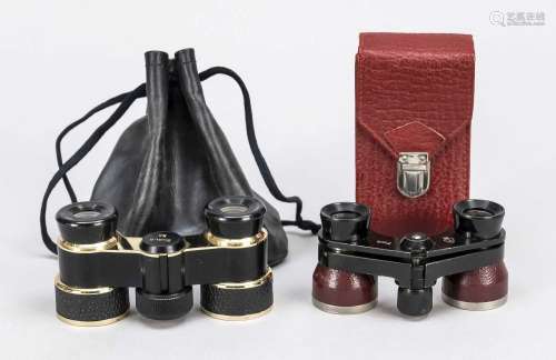 2 opera glasses with cases, 2nd hal