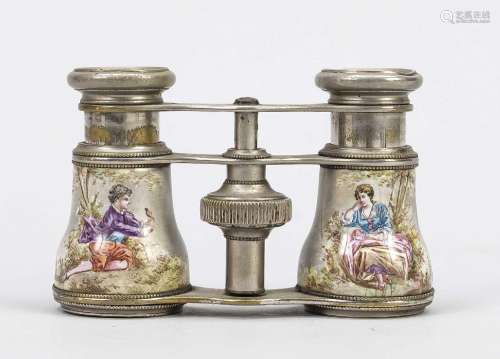 Opera glasses with enamel painting