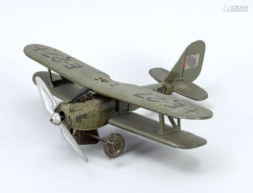 Tin toy aeroplane biplane, 1st half