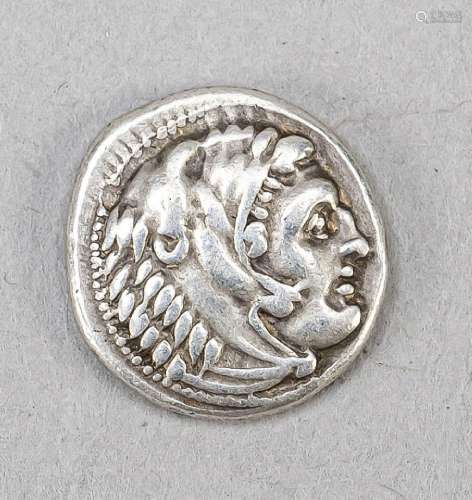 Silver coin drachma, Alexander III,