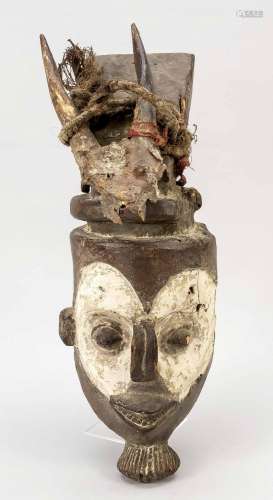African cult mask, wood carved mask