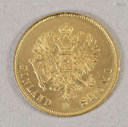 Gold coin 10 Markaa 1879, Alexander