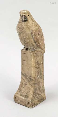 Parrot on pedestal, late 19th centu