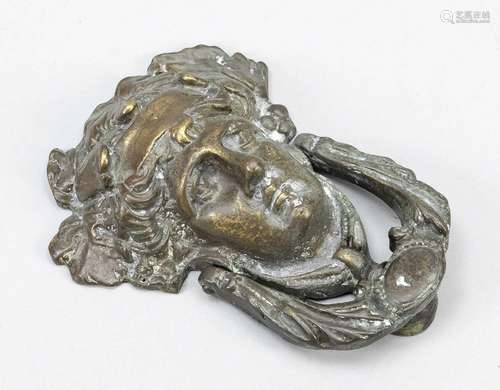 Door knocker, bronze, around 1900,