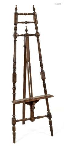 Easel, Wilhelminian style, mahogany