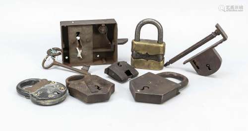 Mixed lot of locks, 18th/19th centu