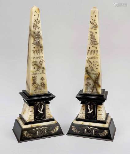 2 obelisks, end of the 19th century
