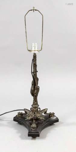 Large hunting lampstand, late 19th