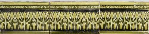 64 Border tiles, early 20th c., gre