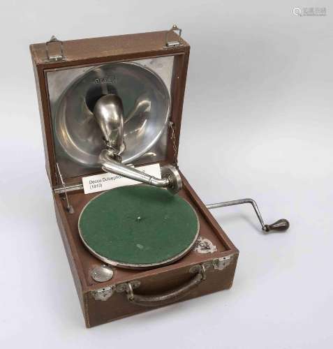 Portable gramophone, early 20th c.,