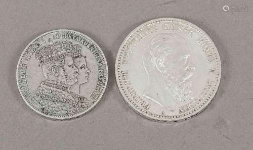 2 Silver coin German Empire, Prussi