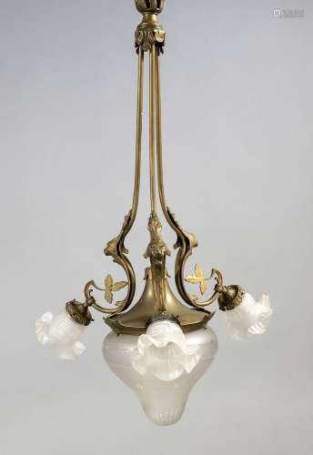 Hanging lamp Art Nouveau, c. 1900,