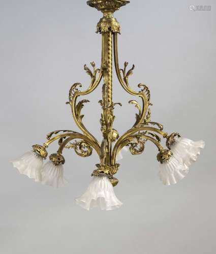 Hanging lamp, 20th century, brass f