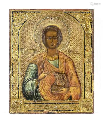 Russian icon of St. Pantaleon, 19th