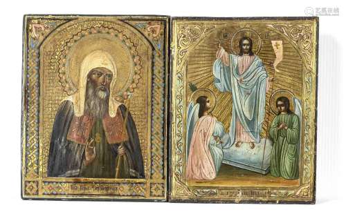 2 Icons, probably Russia, 19th cent