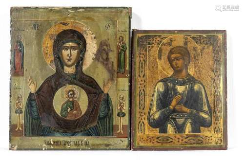 2 Russian icons, 19th century,.egg
