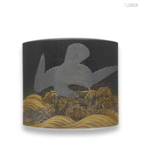 KOMA YASUTADA A Black-Lacquer Three-Case Inro Edo period (16...