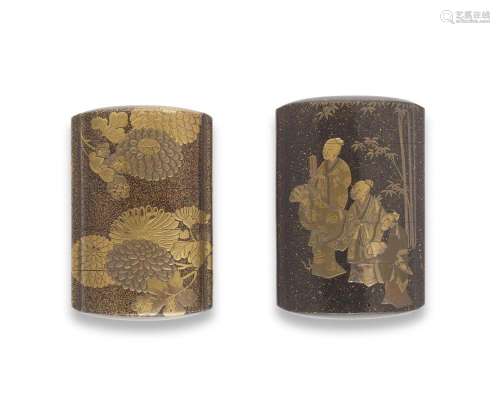 TWO LACQUER FOUR-CASE INRO One by Yoshiaki, Edo period (1615...