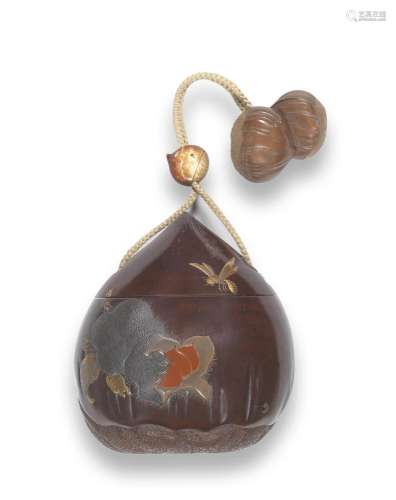SHIBATA ZESHIN (1807-1891) A Lacquered-Wood Tonkotsu (Tobacc...