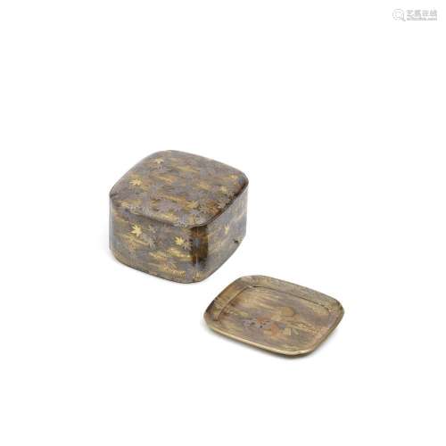 A GOLD-LACQUER SMALL KOBAKO (BOX FOR STORING INCENSE) AND CO...
