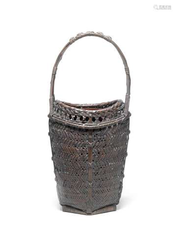 TANABE CHIKUUNSAI I (1877-1937) A Handled Flower Basket Tais...