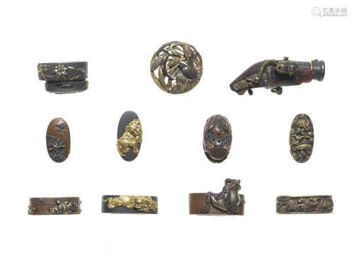 SEVEN MISCELLANEOUS KODOGU (SWORD FITTINGS) Edo period (1615...