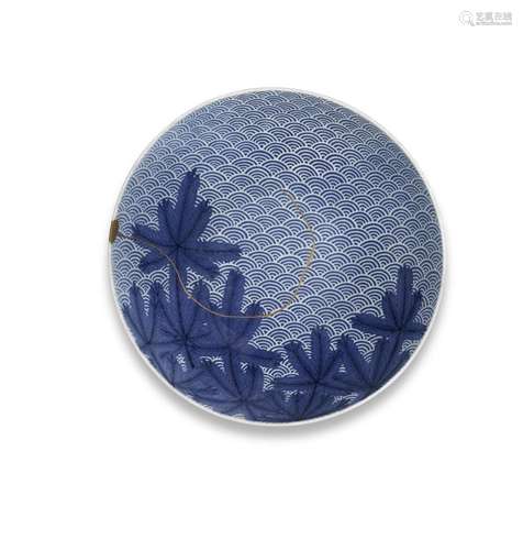 A PORCELAIN BLUE AND WHITE SHAKUZARA (LARGE DISH) Nabeshima ...