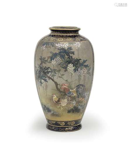 KINKOZAN A Satsuma Ovoid Vase Meiji era (1868-1912), late 19...