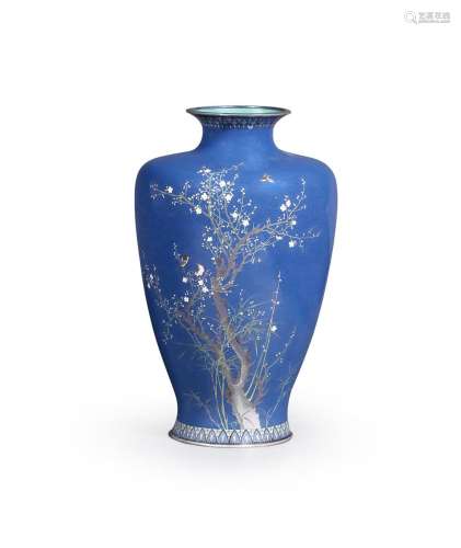 HAYASHI KODENJI A Cloisonné-Enamel Baluster Vase Meiji era (...