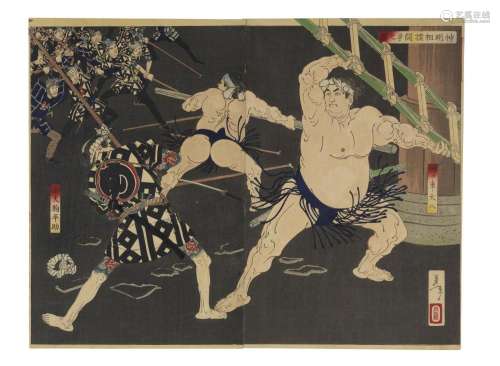 TSUKIOKA YOSHITOSHI (1839-1892) Meiji era (1868-1912), circa...