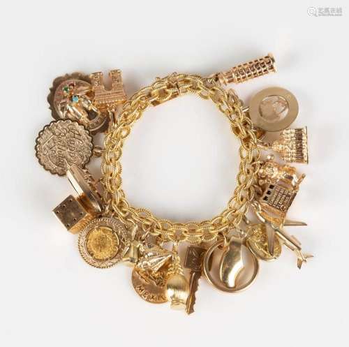 18K Gold Charm Bracelet