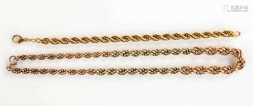 18K & 12K Gold Filed Rope Chains
