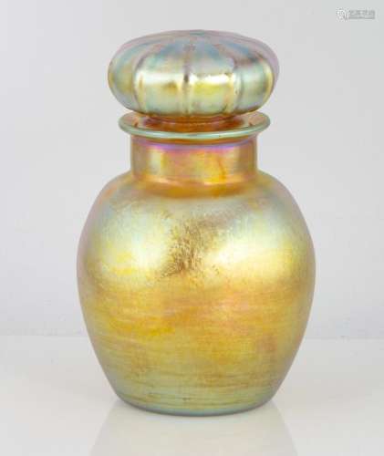 Tiffany Studios Favrile Covered Bottle