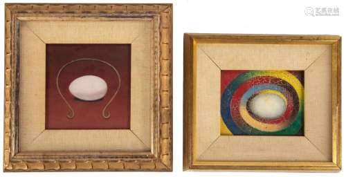 (2) Dr. Moore (20th Century) Surrealist Paintings