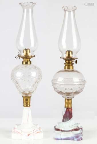 (2) 19th Century Oil Lamps