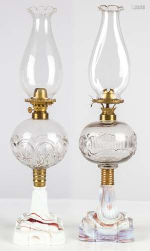 (2) 19th Century Oil Lamps