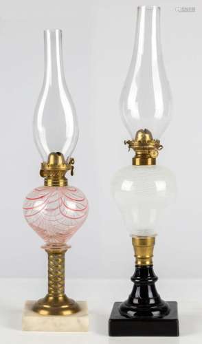 (2) 19th Century Oil Lamps