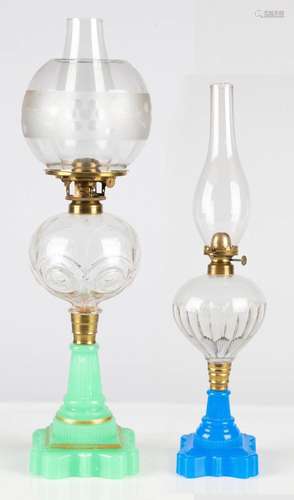 (2) 19th Century Oil Lamps