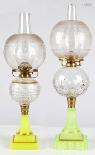 (2) 19th Century Oil Lamps